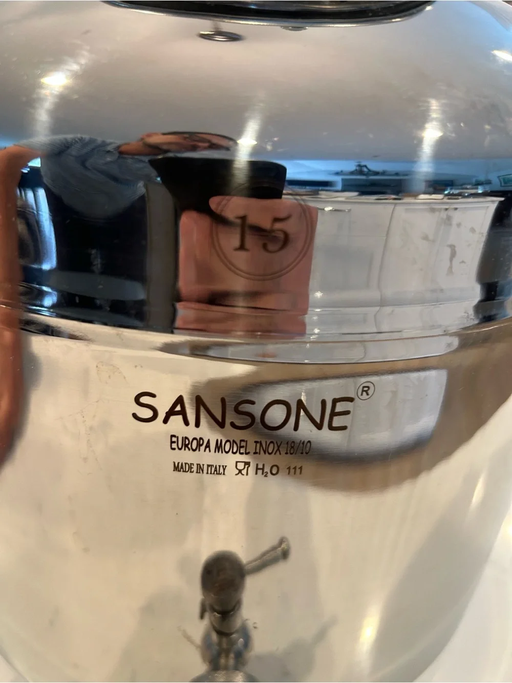 Stainless Steel Beverage Dispenser in Silver